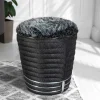 Wohnen Hocker<Hocker in Dunkelgrau und Anthrazit und Silber - Apollo