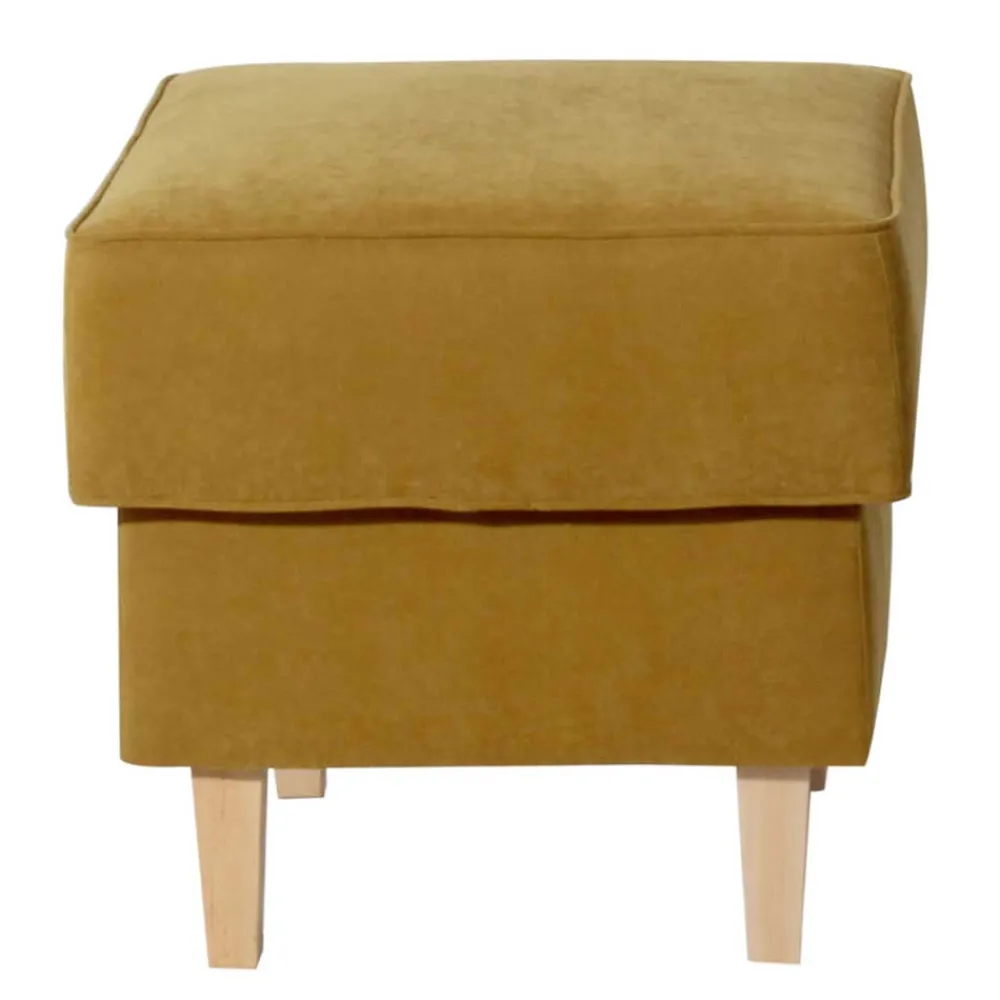 Wohnen Hocker<Hocker in Gelb Veloursstoff - Tablon