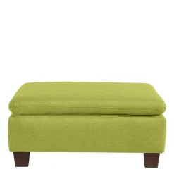 Wohnen Hocker<Hocker in Gelbgrün und Nussbaum Braun - Zlatka