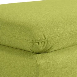 Wohnen Hocker<Hocker in Gelbgrün und Nussbaum Braun - Zlatka