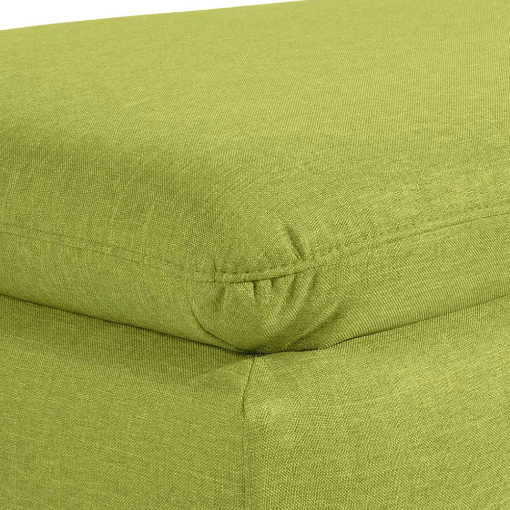 Wohnen Hocker<Hocker in Gelbgrün und Nussbaum Braun - Zlatka