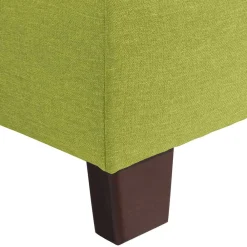 Wohnen Hocker<Hocker in Gelbgrün und Nussbaum Braun - Zlatka