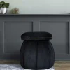 Wohnen Hocker<Hocker in Schwarz mit Dunkelgrau - Paladion