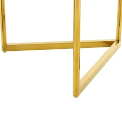 Wohnen Hocker<Hocker in Schwarz Samt & Gold Edelstahl - Hulius