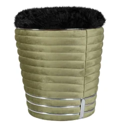 Wohnen Hocker<Hocker in Schwarz und Oliv Grün und Silber - Egeta