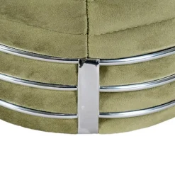 Wohnen Hocker<Hocker in Schwarz und Oliv Grün und Silber - Egeta