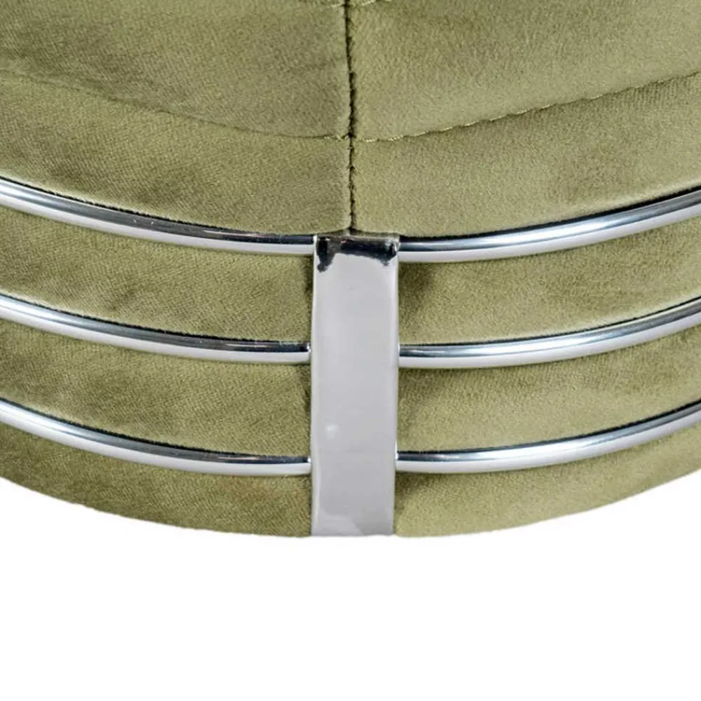 Wohnen Hocker<Hocker in Schwarz und Oliv Grün und Silber - Egeta