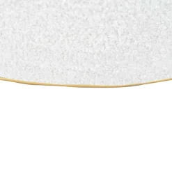 Wohnen Hocker<Hocker in Weiß Webplüsch mit Gold - Tandrea