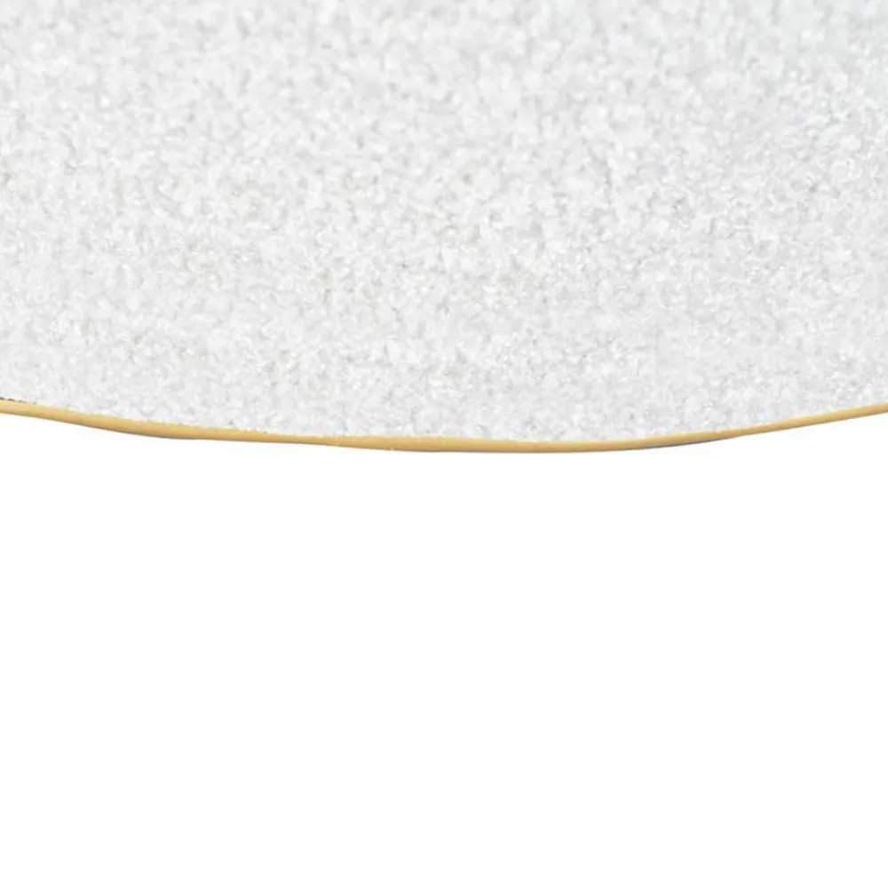 Wohnen Hocker<Hocker in Weiß Webplüsch mit Gold - Tandrea