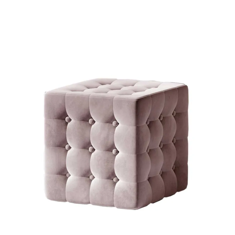 Wohnen Hocker<Hocker mit Knöpfen in Altrosa - Olina