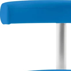 Wohnen Hocker<Hocker mit Lehne in Blau Kunstleder - Carito