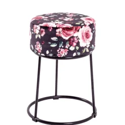 Wohnen Hocker<Hocker mit Samt Rosen Motiv - Henrics