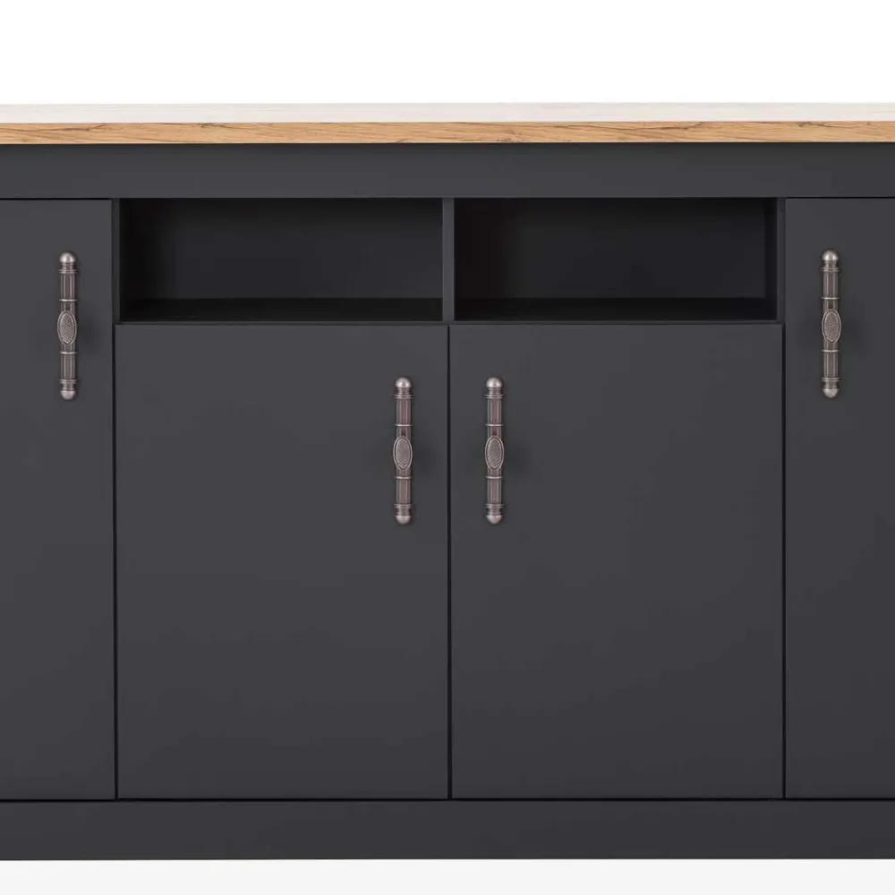 Wohnen Sideboards<Hohe Anrichte im Modernen Landhaus Look - Lionel
