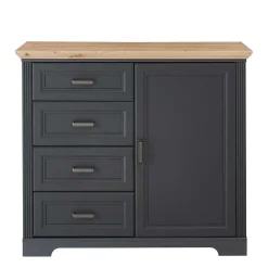 Wohnen Sideboards<Hohe Kombi-Kommode in Dunkelgrau - Joe