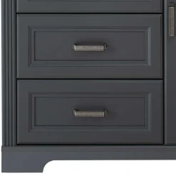 Wohnen Sideboards<Hohe Kombi-Kommode in Dunkelgrau - Joe