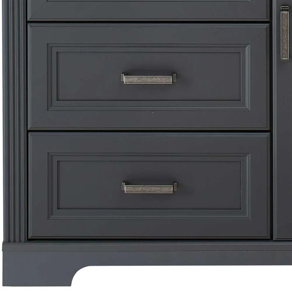 Wohnen Sideboards<Hohe Kombi-Kommode in Dunkelgrau - Joe