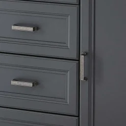 Wohnen Sideboards<Hohe Kombi-Kommode in Dunkelgrau - Joe