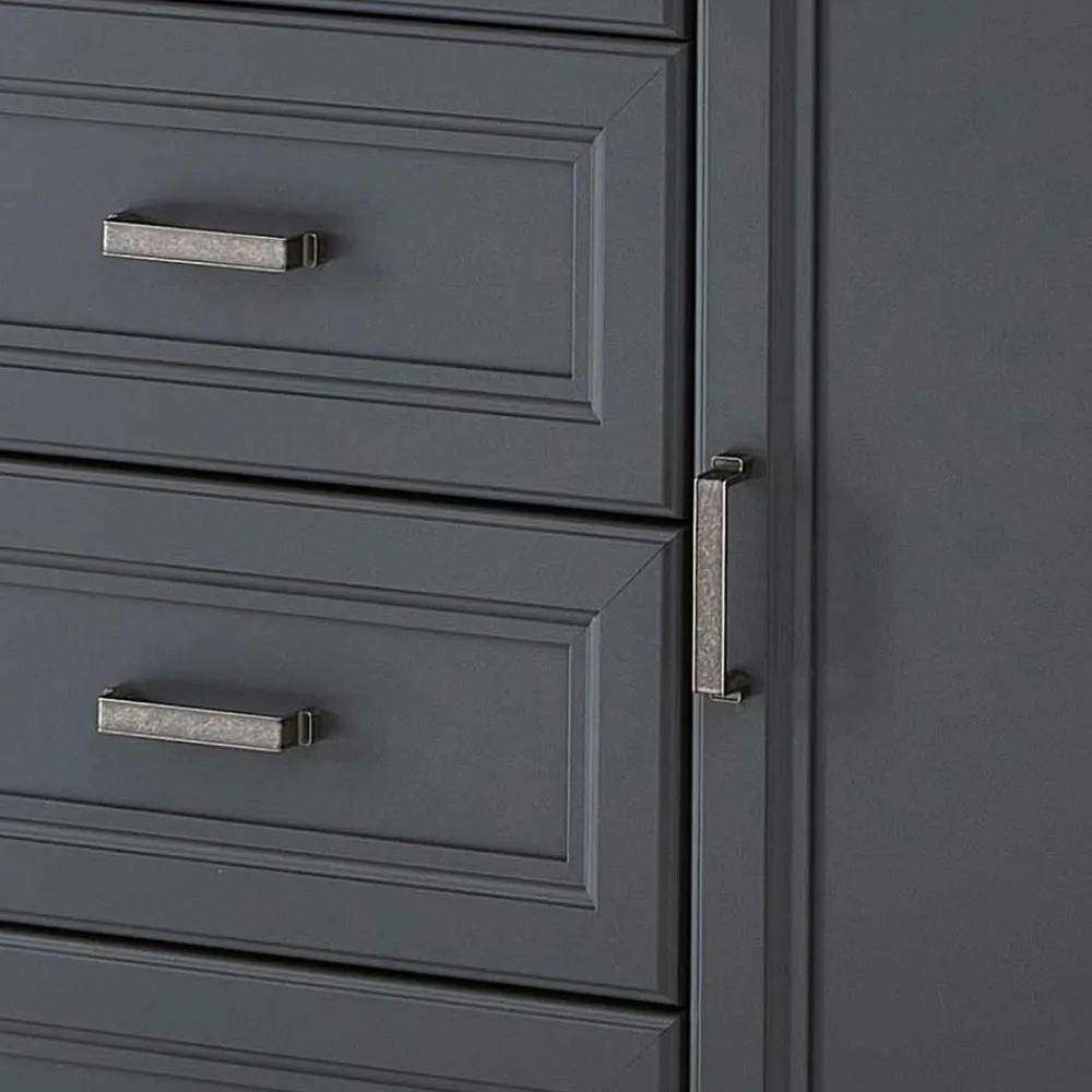 Wohnen Sideboards<Hohe Kombi-Kommode in Dunkelgrau - Joe