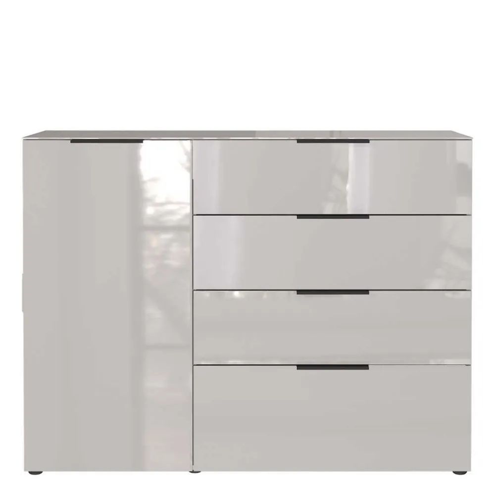 Wohnen Sideboards<Hohe Kombi-Kommode in Hellgrau - Aquara