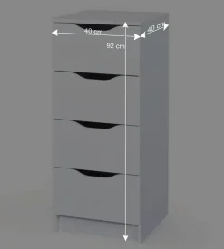 Wohnen Kommoden<Hohe Kommode Danjala in Weiß