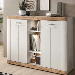 Wohnen Sideboards<Hohe Kommode mit zwei Türen & drei Fächern - Hihat