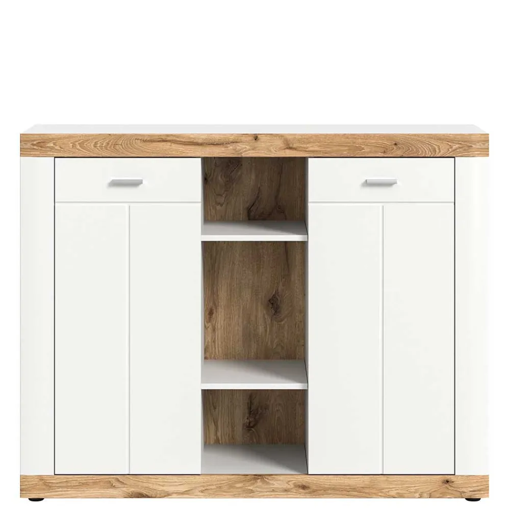 Wohnen Sideboards<Hohe Kommode mit zwei Türen & drei Fächern - Hihat