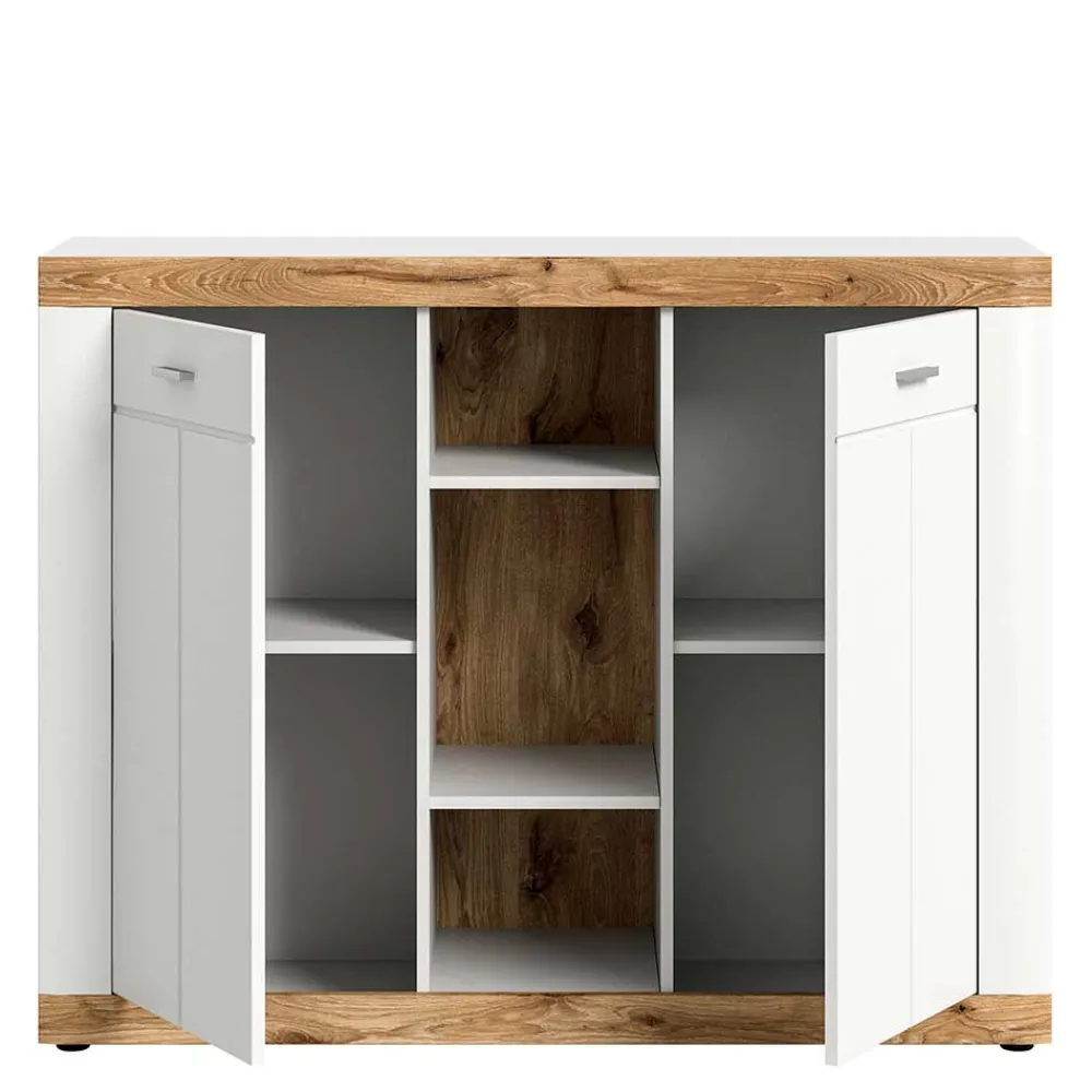 Wohnen Sideboards<Hohe Kommode mit zwei Türen & drei Fächern - Hihat