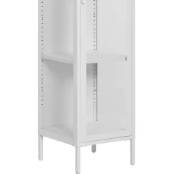 Wohnen Vitrinen<Hohe Metall-Vitrine in Weiß - Sancrez