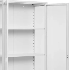 Wohnen Vitrinen<Hohe Vitrine aus Stahl in Weiß - Sancrez