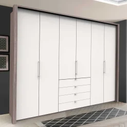Wohnen Kleiderschränke|Schränke<Hoher Kleiderschrank mit 3 Falttüren - Tivierto