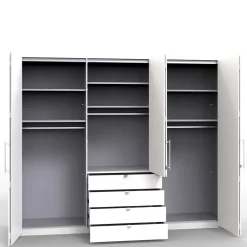 Wohnen Kleiderschränke|Schränke<Hoher Kleiderschrank mit 3 Falttüren - Tivierto