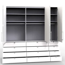 Wohnen Kleiderschränke|Schränke<Hoher Schlafzimmer-Kleiderschrank mit zwölf Schubladen - Lavista