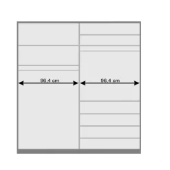 Wohnen Schränke<Hoher Schlafzimmerschrank 2-türig & 4 Schubladen - Rativian