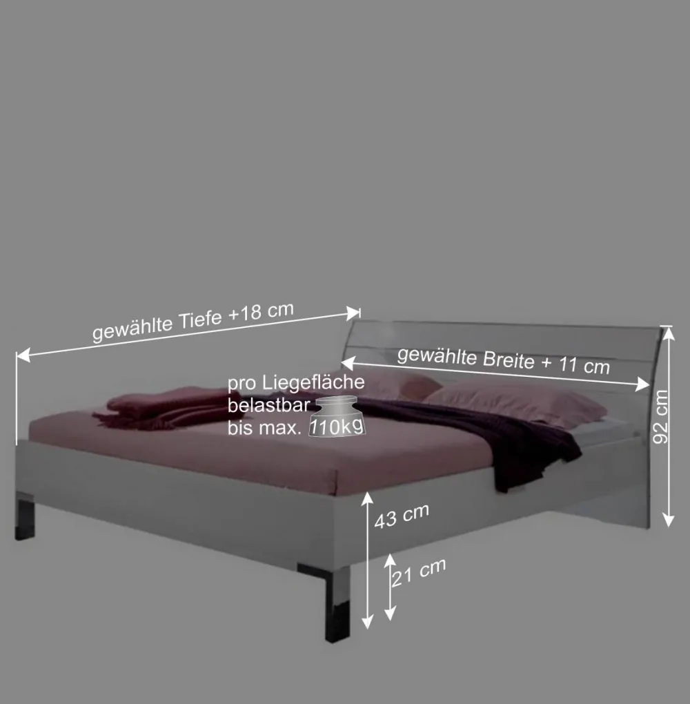 Wohnen Betten<Hohes Bett Shaker in Weiß