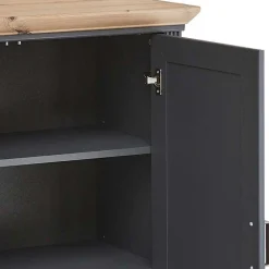 Wohnen Sideboards<Hohes Sideboard in Dunkelgrau & Eiche - Joe