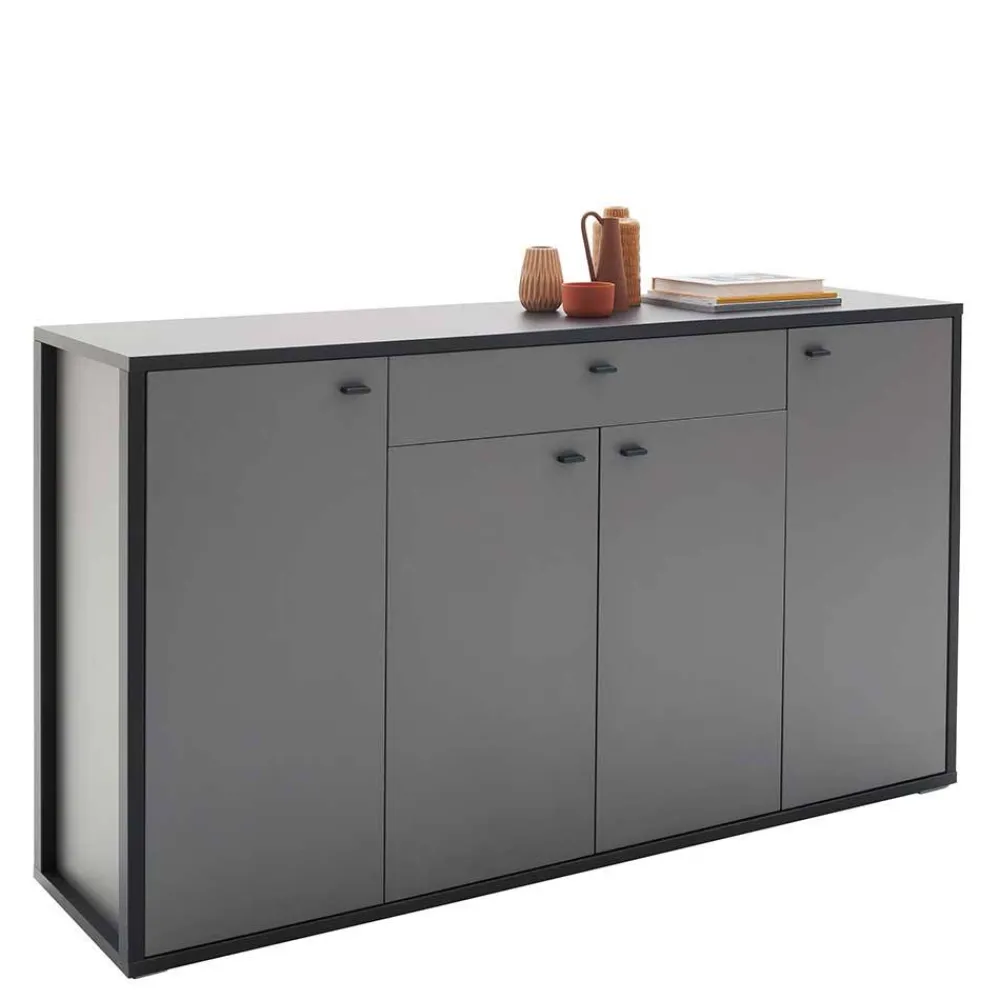 Wohnen Sideboards<Hohes Sideboard in Grau & Anthrazit - Ridona