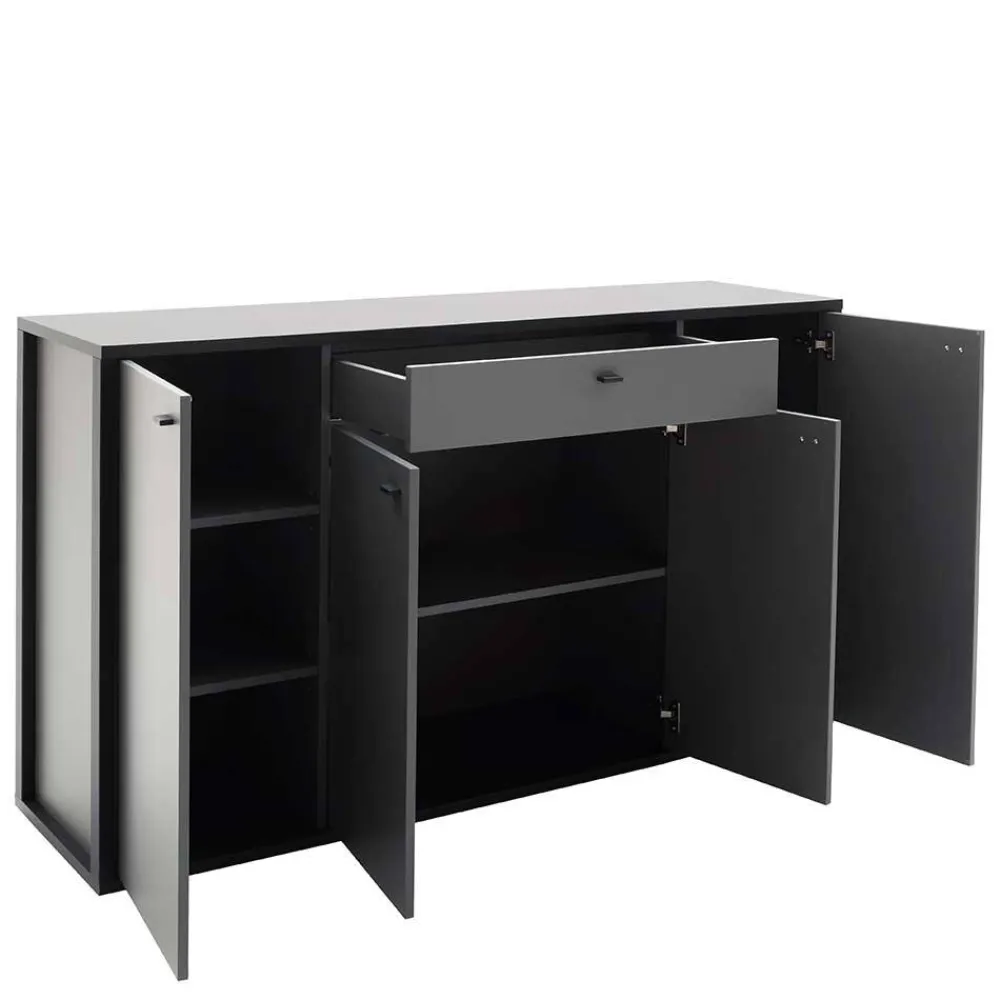 Wohnen Sideboards<Hohes Sideboard in Grau & Anthrazit - Ridona