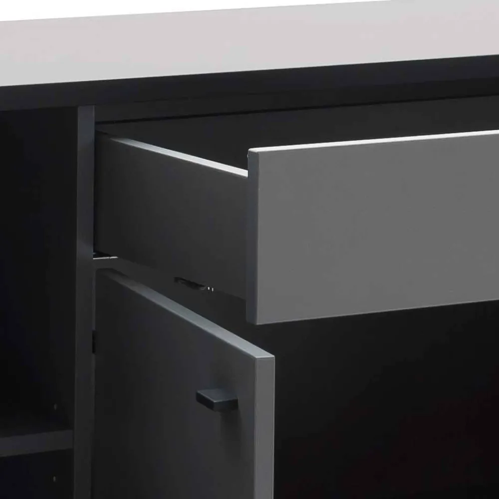 Wohnen Sideboards<Hohes Sideboard in Grau & Anthrazit - Ridona