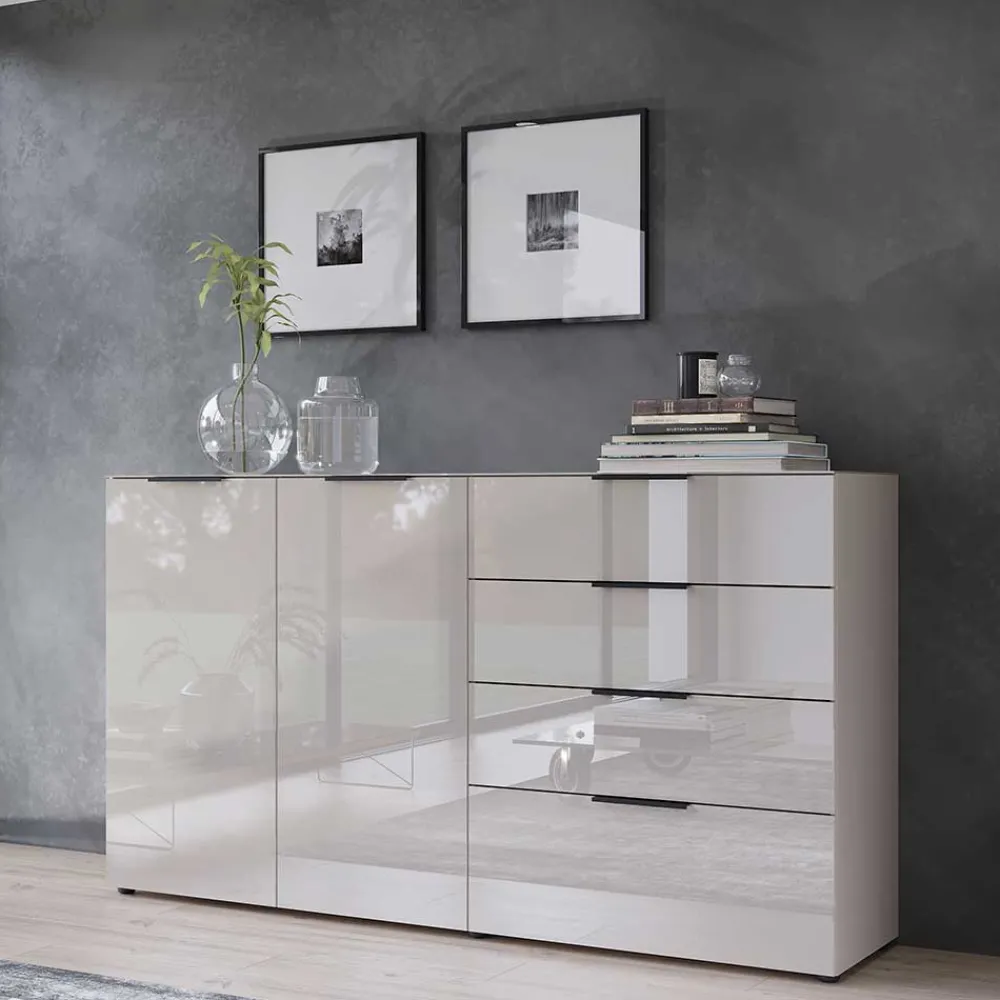 Wohnen Sideboards<Hohes Sideboard in Hellgrau - Aquara