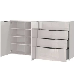 Wohnen Sideboards<Hohes Sideboard in Hellgrau - Aquara