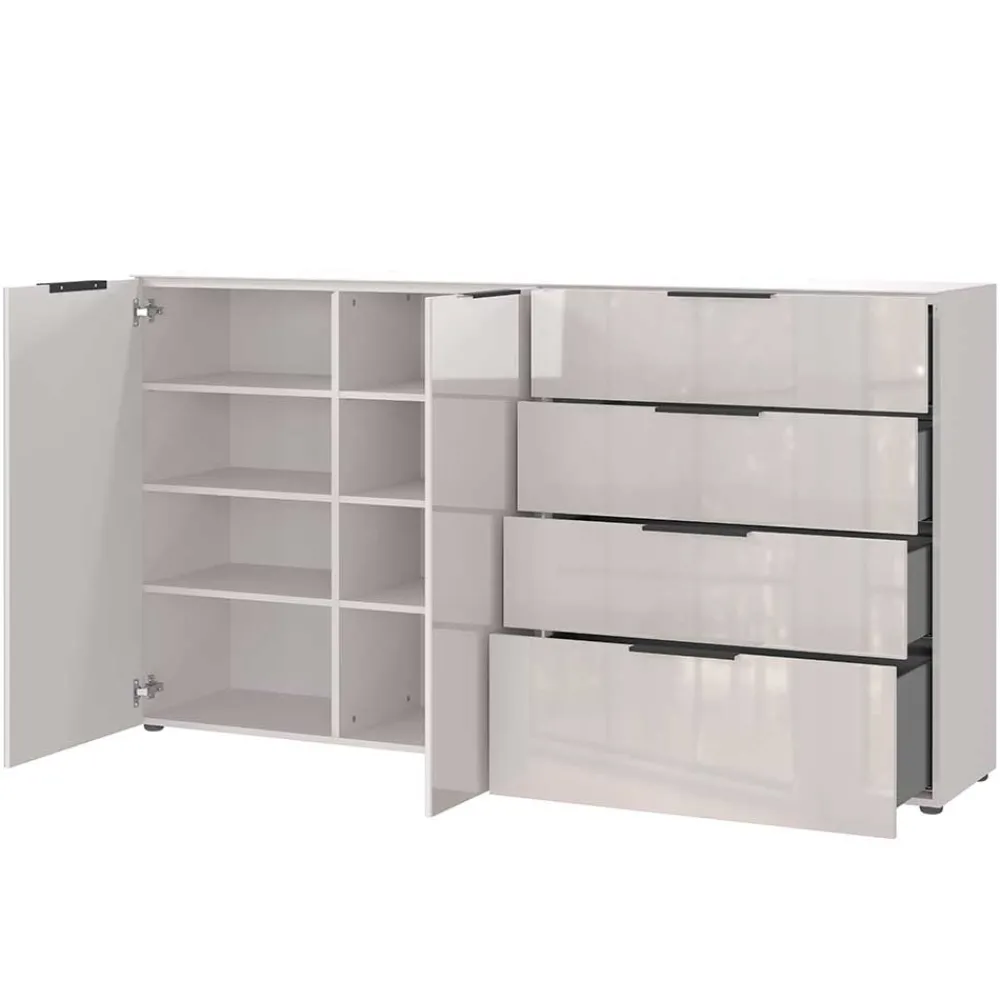 Wohnen Sideboards<Hohes Sideboard in Hellgrau - Aquara