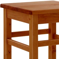Wohnen Hocker<Holz Barhocker aus Kiefer in Bernstein - Zytras