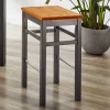 Wohnen Hocker<Holz Barhocker in Grau und Kiefer Lauge - Ziamora