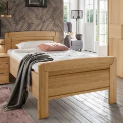 Wohnen Betten<Holz Einzelbett mit Kopf- und Fußteil - Emdsiva