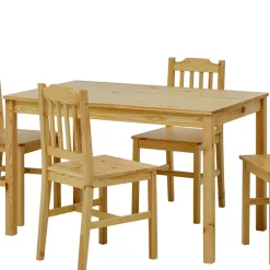 Wohnen Sitzgruppe<Holz Essgruppe mit vier Sitzplätzen - Sortho (fünfteilig)