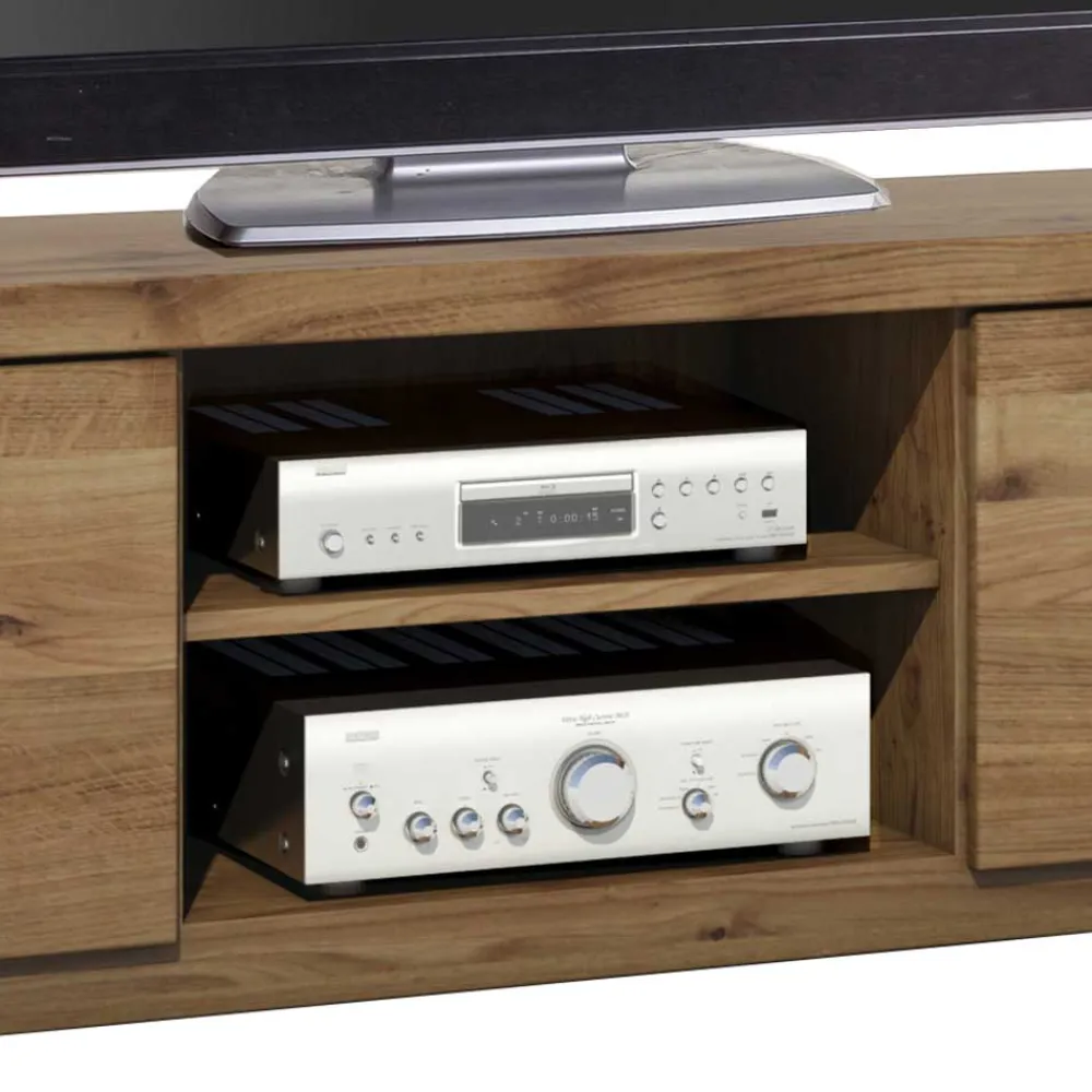 Wohnen Tv & Hifi-Möbel|Lowboards<Holz Fernseher Unterschrank aus Wildeiche - Maila