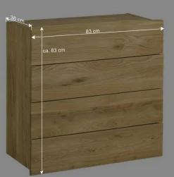 Wohnen Garderoben<Holz Garderoben Set aus Eiche - Avidora (vierteilig)