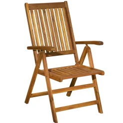 Wohnen Stühle<Holz Gartenstuhl mit hoher Lehne - Cara (2er Set)