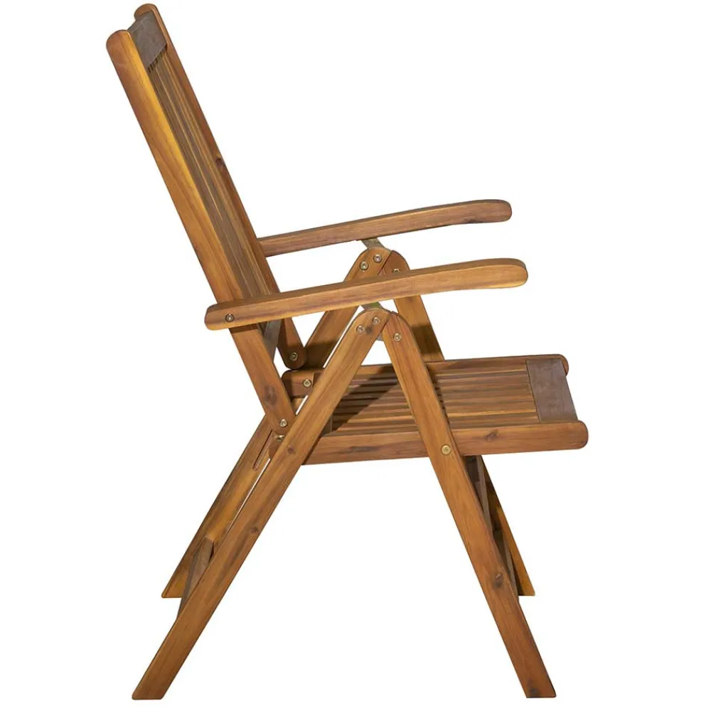 Wohnen Stühle<Holz Gartenstuhl mit hoher Lehne - Cara (2er Set)