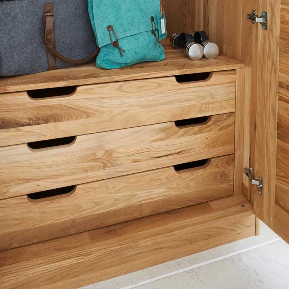 Wohnen Kleiderschränke<Holz Kleiderschrank Cranos aus Wildeiche